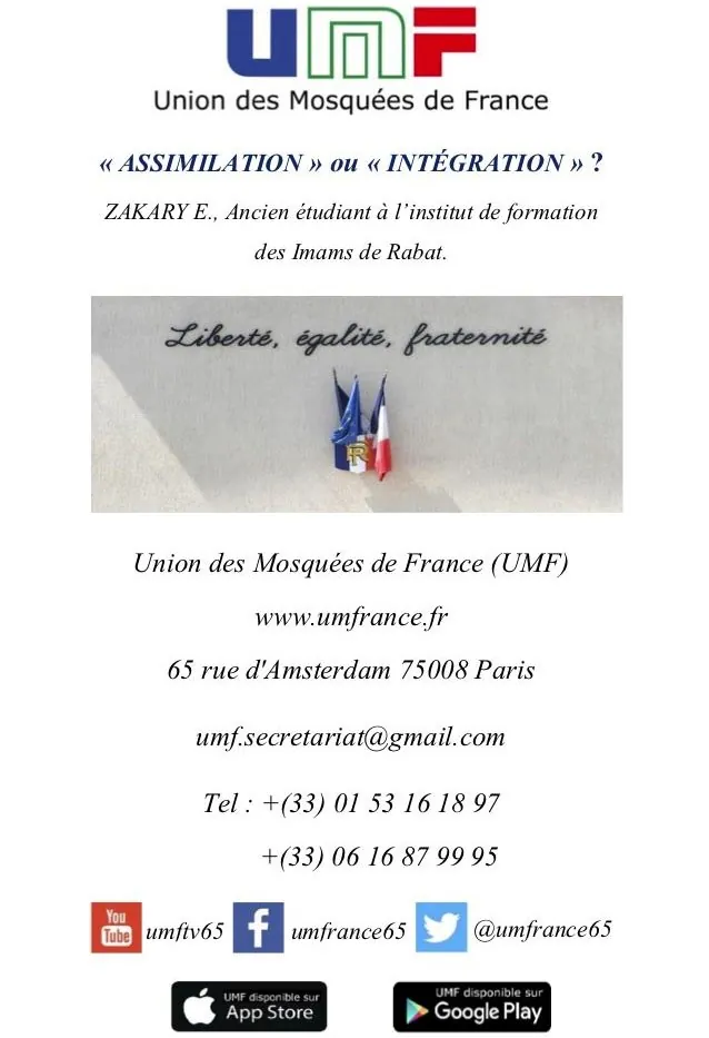 « ASSIMILATION » ou « INTÉGRATION »